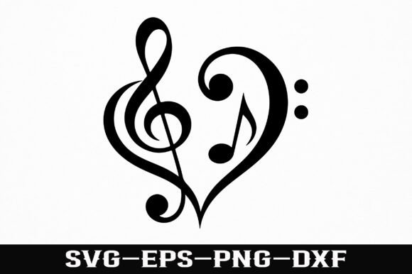 Download Love Music Notes SVG Design - Music Collection