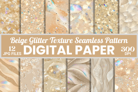 Download Glitzy Beige Shiny Luxe Glitter Pattern - Luxe Collection