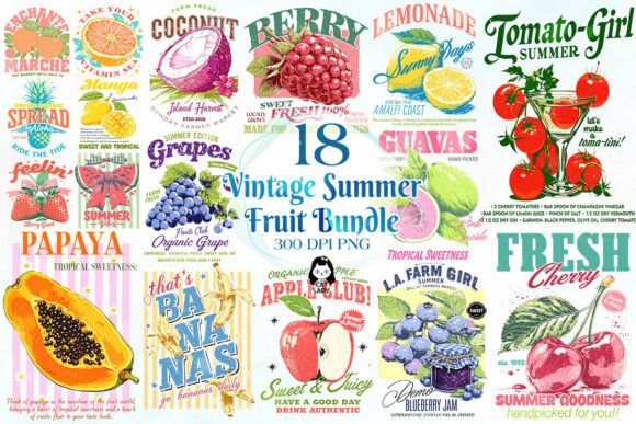 Download Vintage Summer Fruit Quotes PNG - Quotes Collection